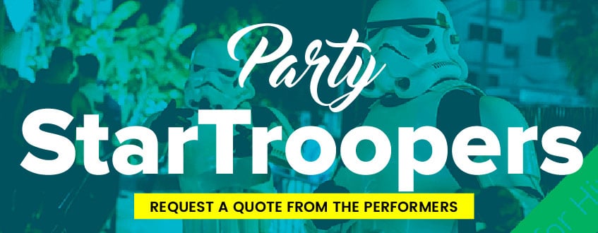 stormtrooper costume party hosts
