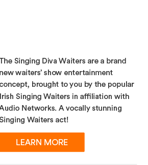 Diva Waiters - The Singing Diva Waiters are a brand new waiters’ show entertainment concept, brought to you by the popular Irish Singing Waiters in affiliation with Audio Networks. A vocally stunning Singing Waiters act!