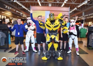 Robot Networks Bumblebee and Storm Troopers in NIKE in Dublin