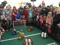 Mini Robot Wars and football match for team building