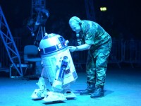 R2D2 from Star Wars with Ciaran in the RDS Dublin