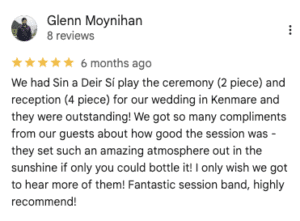 Screenshot Sin A Deir si Google Review Audionetworks.ie 2026