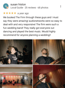 The Firm Wedding Band google reviewsScreenshot 2025 12 11 at 09.27.29