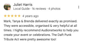 daft Punk Tribute google reviews Screenshot 2025 12 11 at 09.58.46